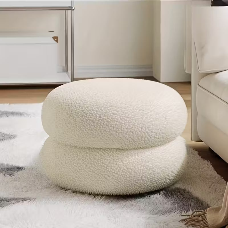 Small Round Wool Stool