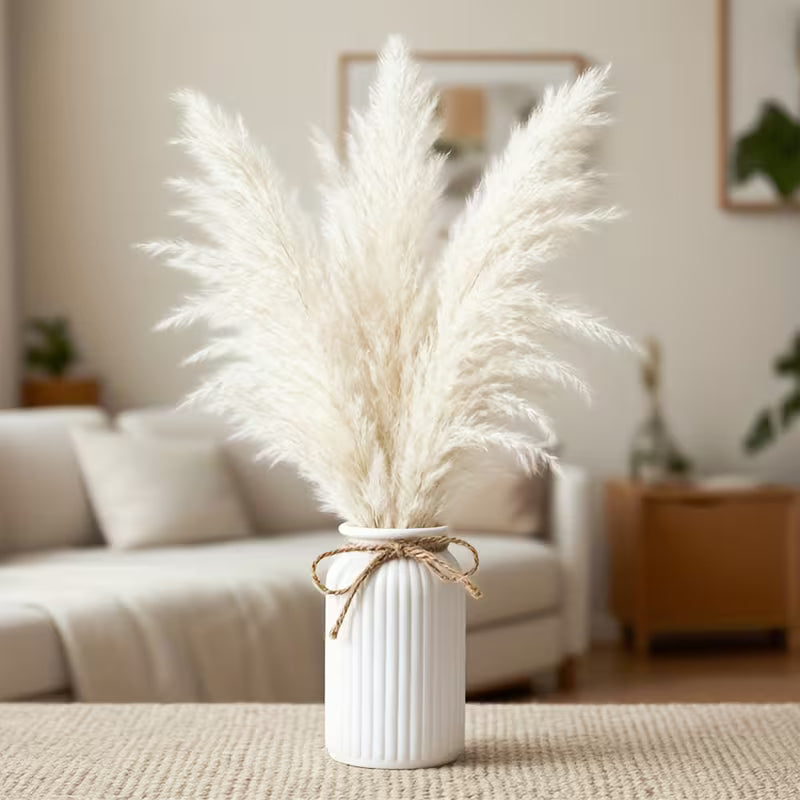 Boho Minimalist Cylinder Vase with Knot Cord