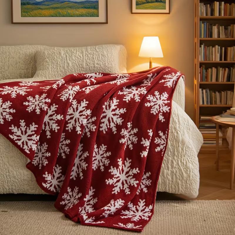 Snowflake Pattern Throw Blanket