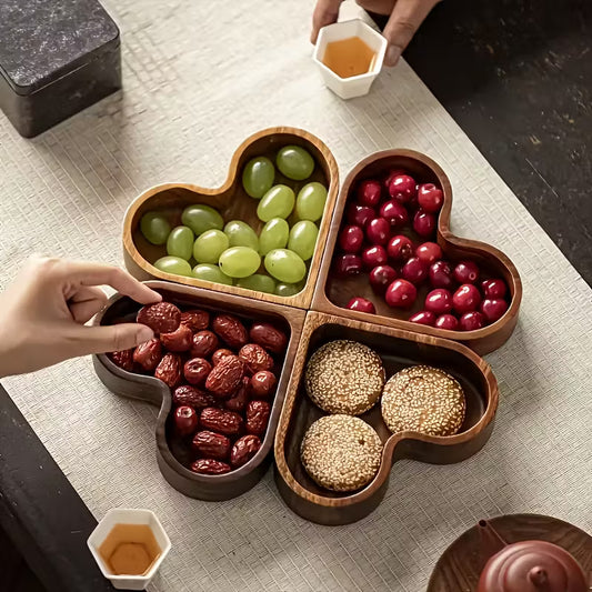 Heart-Shaped Wooden Serving Tray