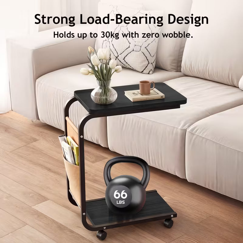 C-Shaped Bedside Side Table