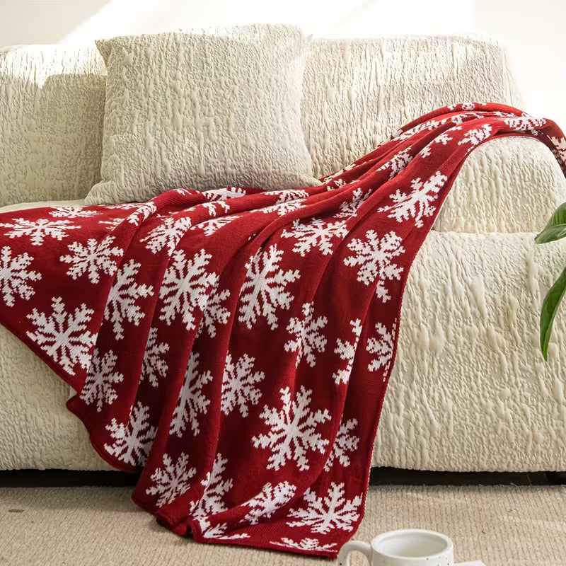 Snowflake Pattern Throw Blanket
