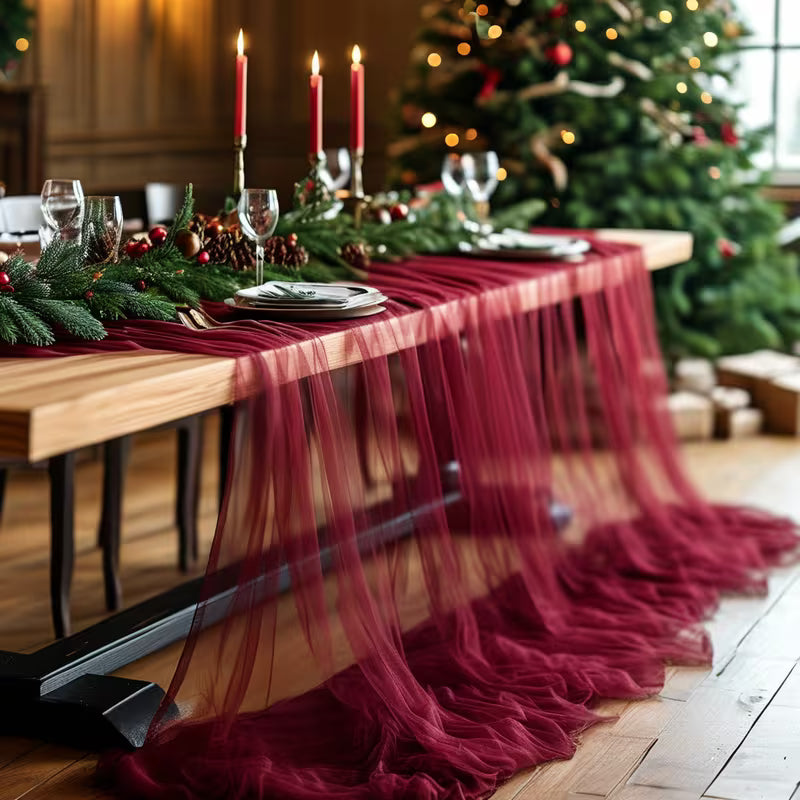 Large Rectangular Mesh Table Runner