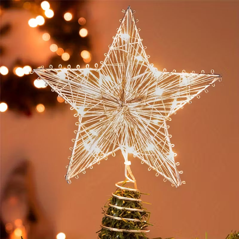LED Light-Up Christmas Tree Topper Star