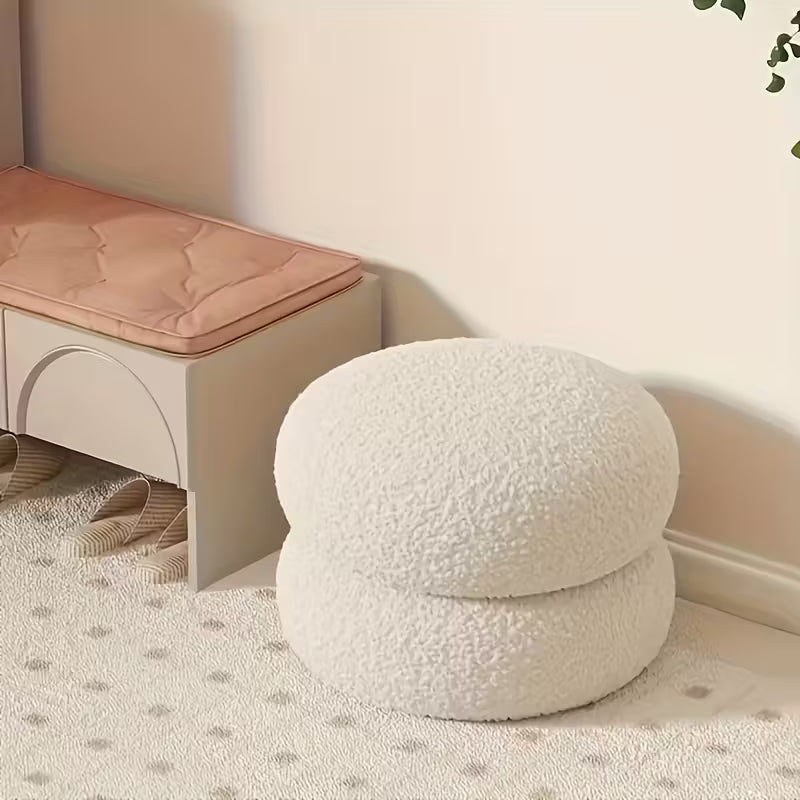 Small Round Wool Stool