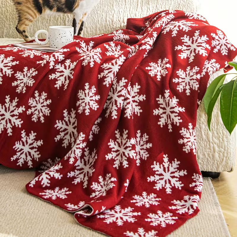 Snowflake Pattern Throw Blanket