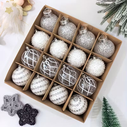 16-Pack Champagne Christmas Baubles