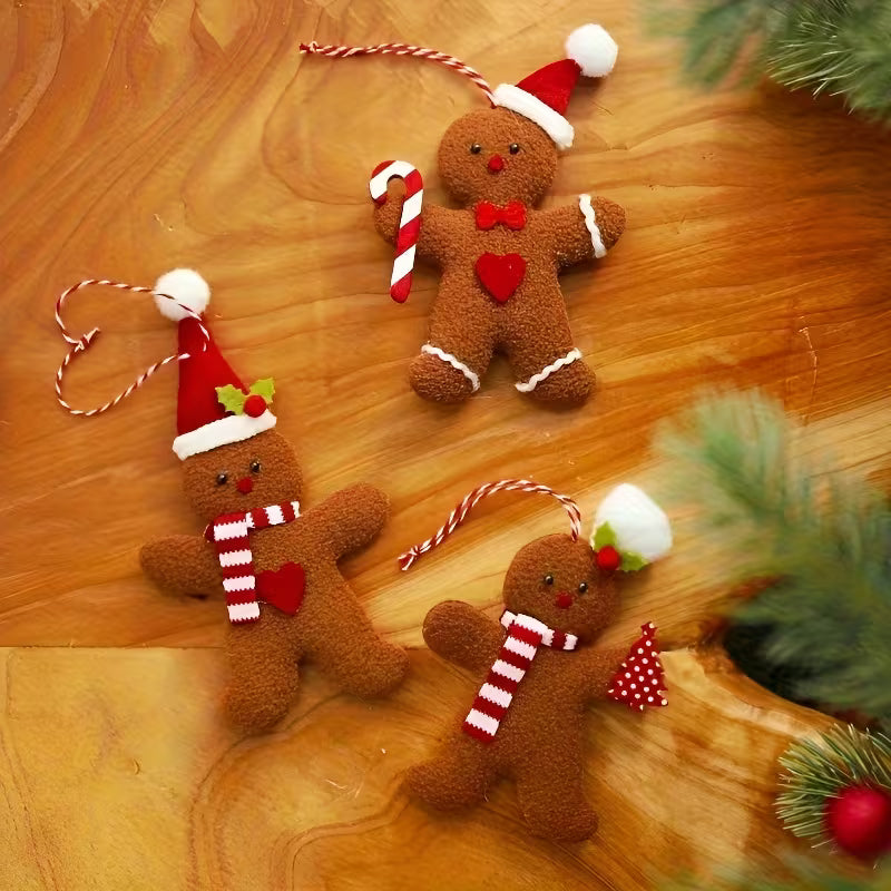3-Pack Felt Gingerbread Ornaments