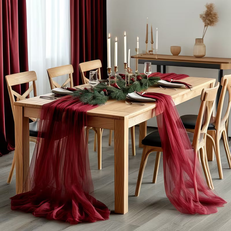 Large Rectangular Mesh Table Runner