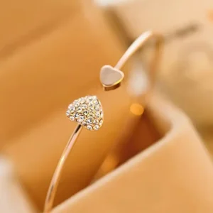 Bracelet Cœur Éclat – Strass Brillants